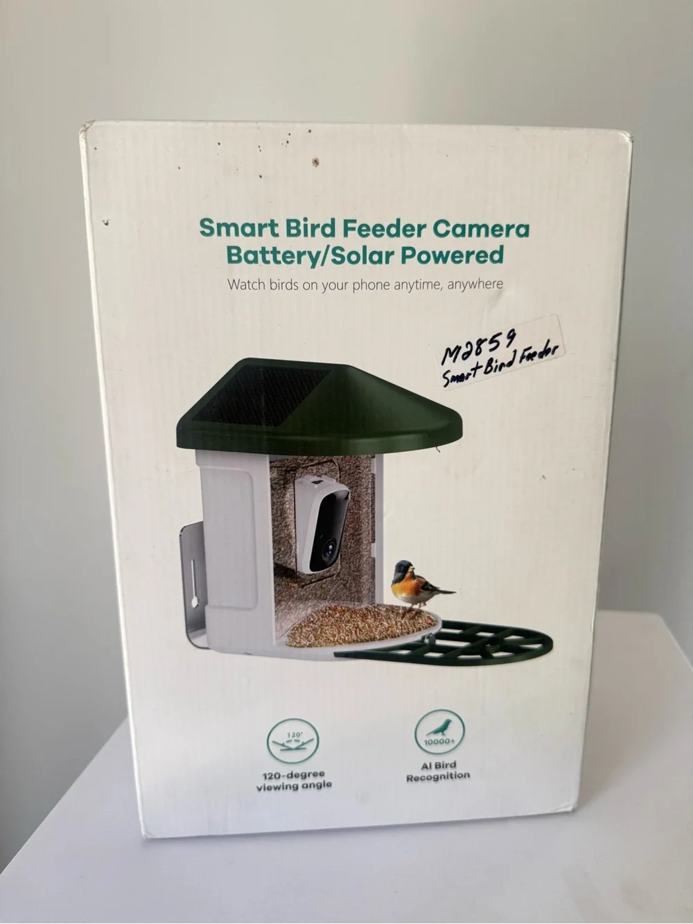 Haymor Green Solar Bird Feeder with Camera New In Box #M2859